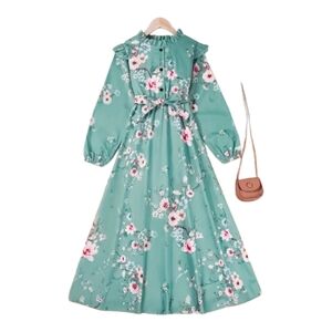 Girls Floral Spring Maxi Dress